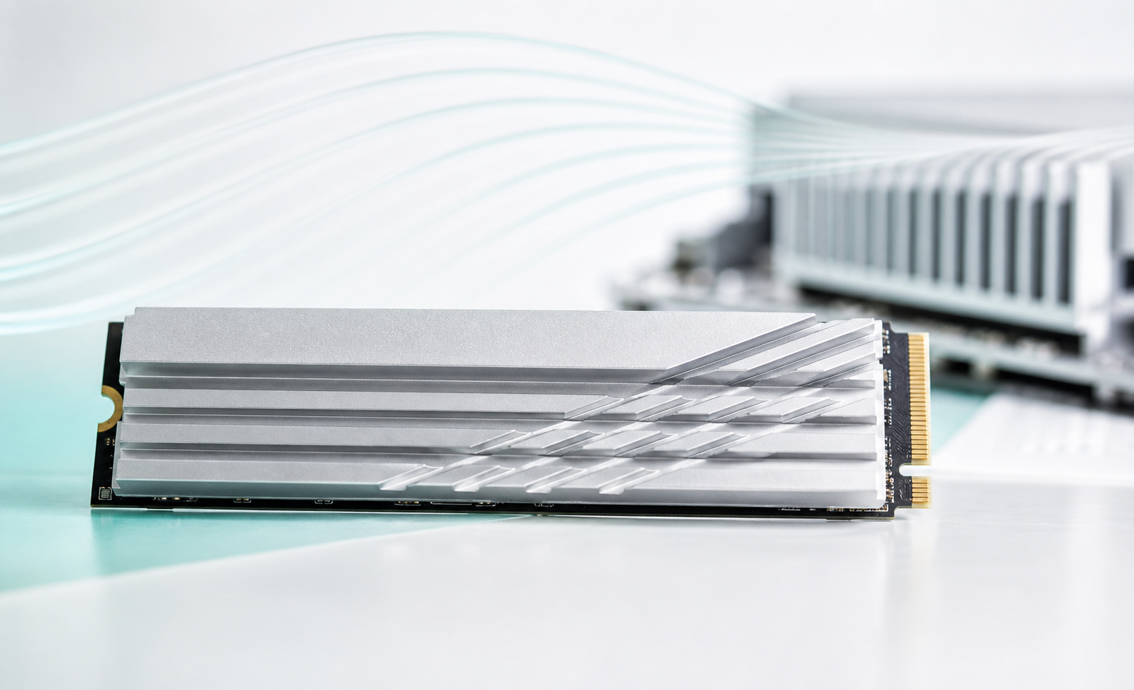 SSD Gen5 พร้อมฮีตซิงก์สำหรับระบายความร้อน